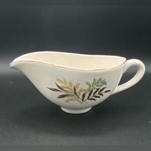 Classic Gravy Boat Wheat Pattern With Gold Trim 7” X 3”